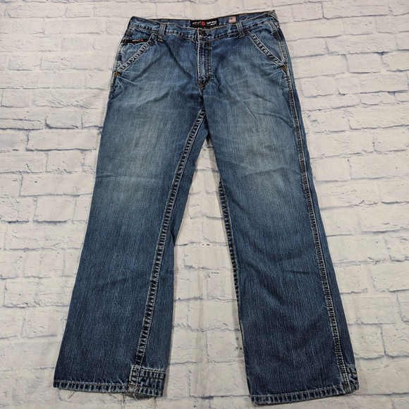 Ariat Other - Ariat FR M4 Boot Cut Jeans Mens 38x32 Blue Flame Resistant Workwear Denim